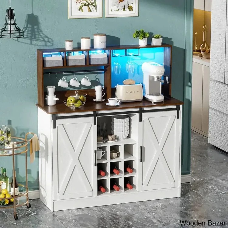 Evangelin 42.7'' Coffee Bar Cabinet with Storage