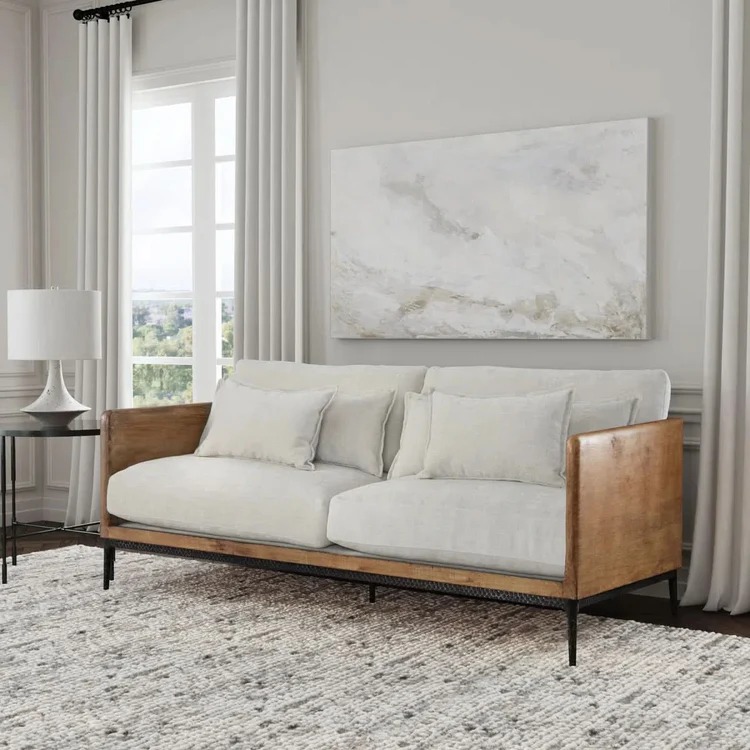 Modern 2-Seater Sofa with Kiln-Dried Hardwood Frame