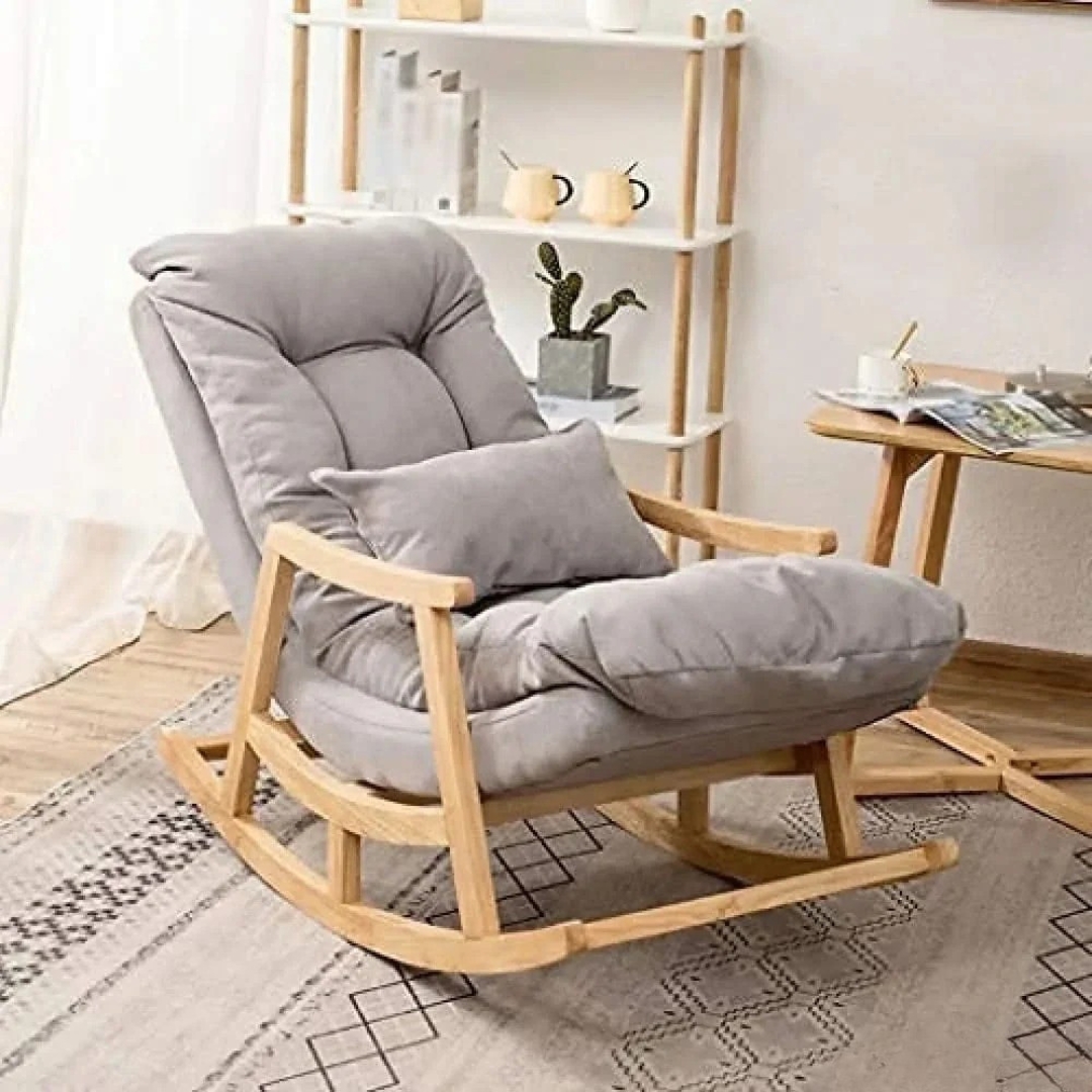 Rocking and Recliner Chair Wooden arm for Living Room