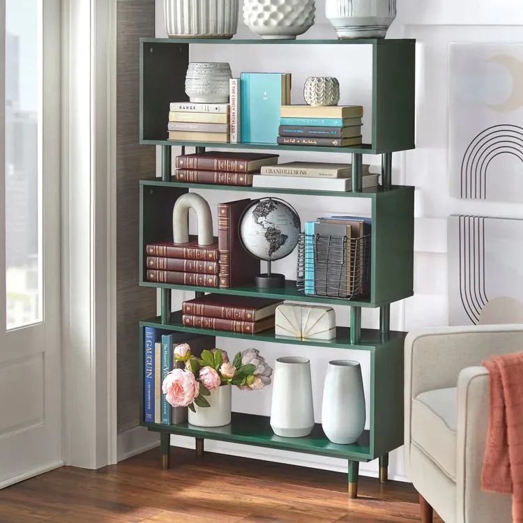 Sufaya Simple Living Margo Mid-Century Modern 3-tier Bookshelf