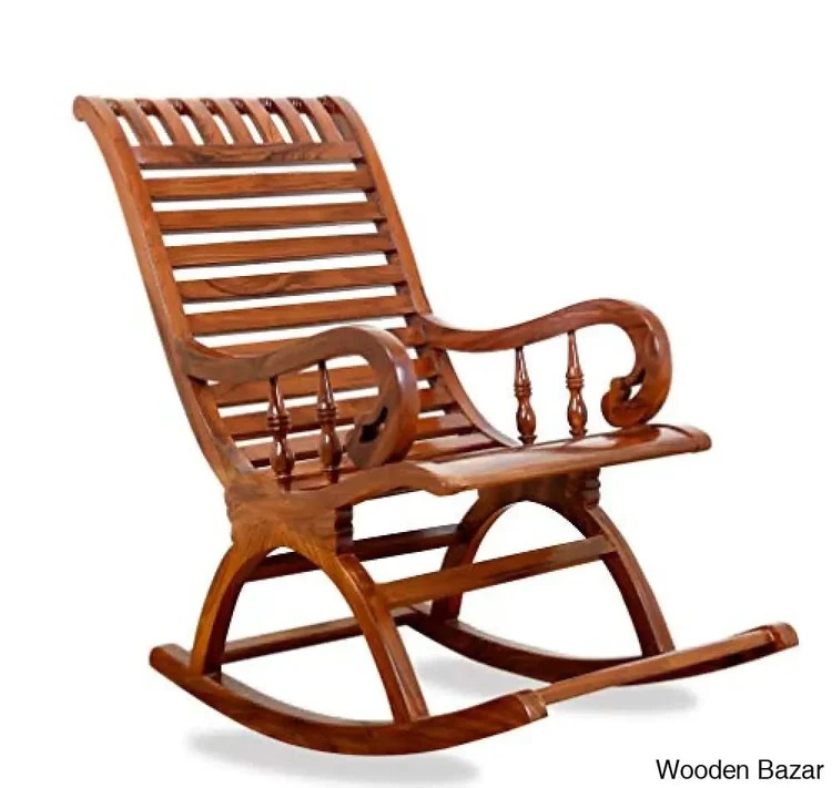 Teak Wood Traditional Arm Rest Chair (Brown)